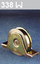 Ruota 2 cuscinetti con supporto interno gola semitonda - Plastin Gold